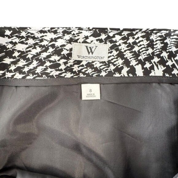 Worthington Black Multi Print Ruched Pleated Contour Waist‎ Mini Skirt - Picture 7 of 14